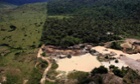 An illegal wildcat gold mine, located on an area of deforested Amazon rainforest, is seen near the city of Castelo dos Sonhos, Para State