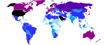 World GDP (PPP) per capita by country