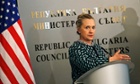 U.S. Secretary of State Clinton in Sofia, Bulgaria