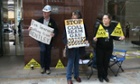 Anti-Coal Seam Gas Protestors Outside AGL headquarters