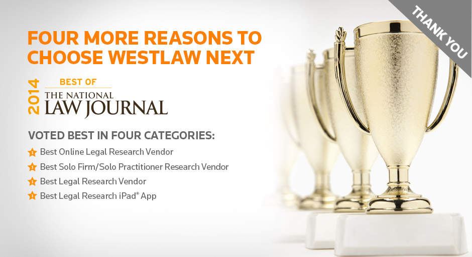 2014 Best of National Law Journal - Voted Best in Four Categories!