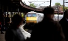 Train pulls into York station.