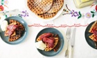 Baked Rhubarb (with waffles)