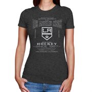 Old Time Hockey Los Angeles Kings Ladies Marine Tri-Blend T-Shirt - Charcoal