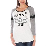 Los Angeles Kings Women's GIII Wishbone 3/4-Sleeve T-Shirt – White