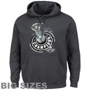 Los Angeles Kings Majestic 2014 Stanley Cup Champions Big & Tall Magic Moment Official Locker Room Hoodie - Charcoal