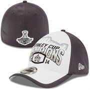 Los Angeles Kings New Era 2014 Stanley Cup Champions 39THIRTY Locker Room Hat - Gray/White