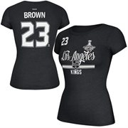 Dustin Brown Los Angeles Kings Reebok Women's 2014 Stanley Cup Champions Name & Number T-Shirt - Black
