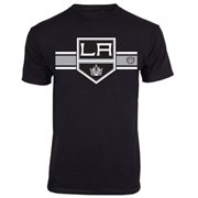 Los Angeles Kings Old Time Hockey Striped Logo T-Shirt – Black