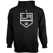 Los Angeles Kings Old Time Hockey Big Logo with Crest Pullover Hoodie – Black