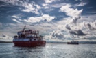 Whale watching tour in Reykjavik Harbor, Iceland