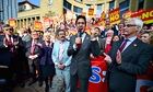 Ed Miliband and Alistair Darling, Glasgow 11 September