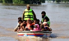 Rescuing villagers in Pakistan