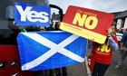 Yes and no campaigners in scottish referendum