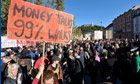 A "We are the 99%" protest in Ljubljana, Slovenia