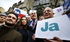 first minister, Alex Salmond, meets Scots and other Europeans in Parliament Square, Edinburgh. 