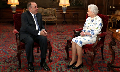 Alex Salmond, as Scotland's first minister, has regular private meetings with the Queen