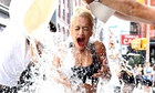 Rita Ora does the Ice Bucket Challenge on the NYC Streets, New York, America - 18 Aug 2014