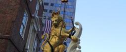 The Unicorn, Lion and (Possible) Time Capsule Come Down from Old State House