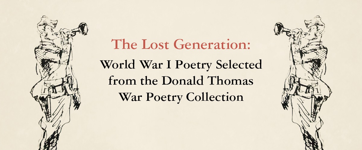 Banner for The Lost Generation: World War I Poetry exhibit