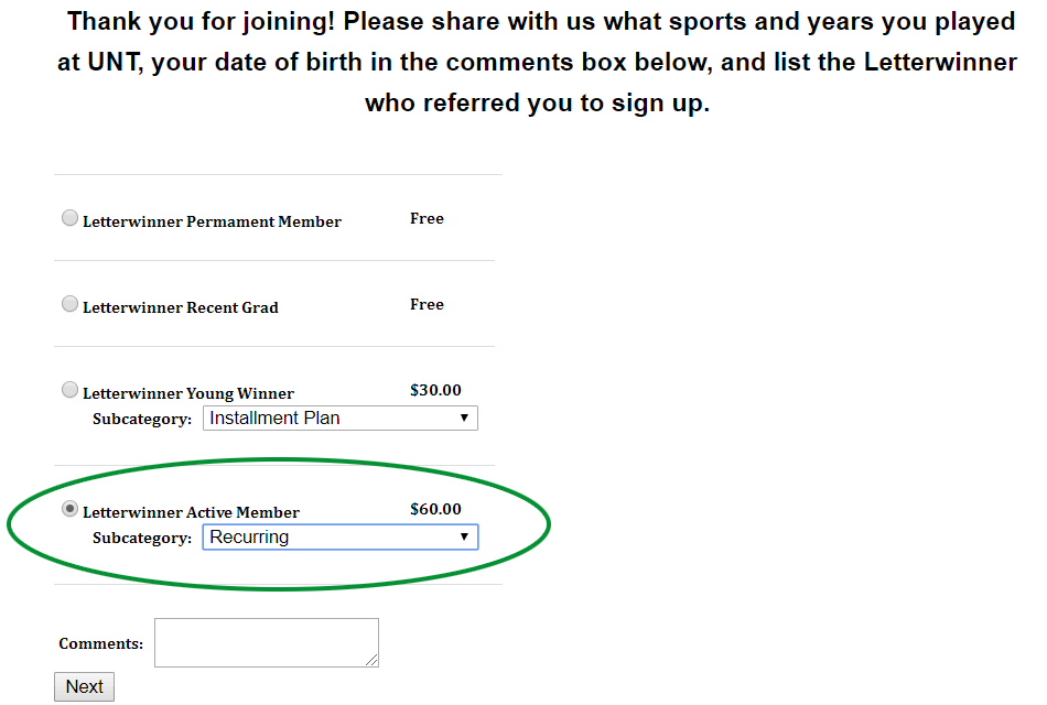 NTLA registration auto-renewal first screen