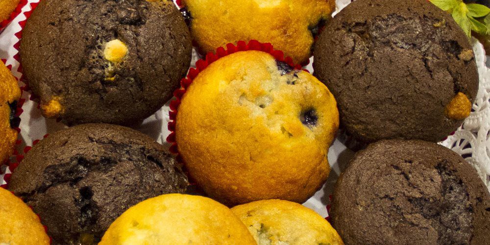 Chocolate and Blueberry Muffins