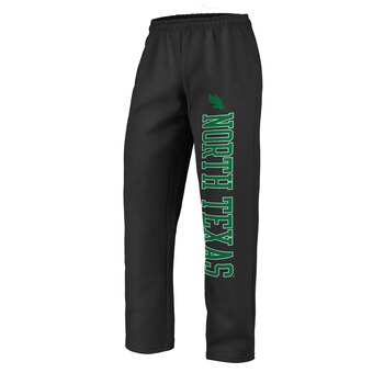 Men's Fanatics Branded Black North Texas Mean Green Sideblocker Fleece Pants