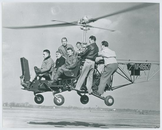 Seven men aboard helicopter model NX41860