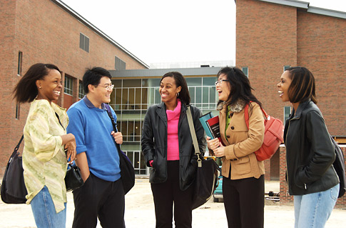 Students at the University of North Texas Dallas Campus