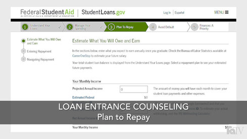 Loan Entrance Counseling - Plan to Repay