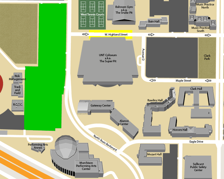 Super Pit gameday parking map