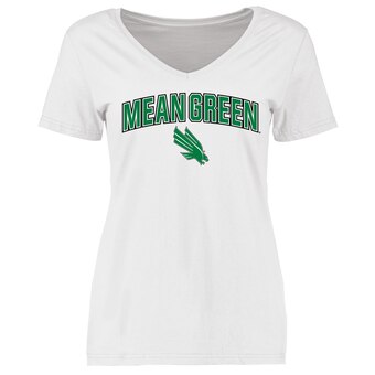 Women's White North Texas Mean Green Proud Mascot T-Shirt