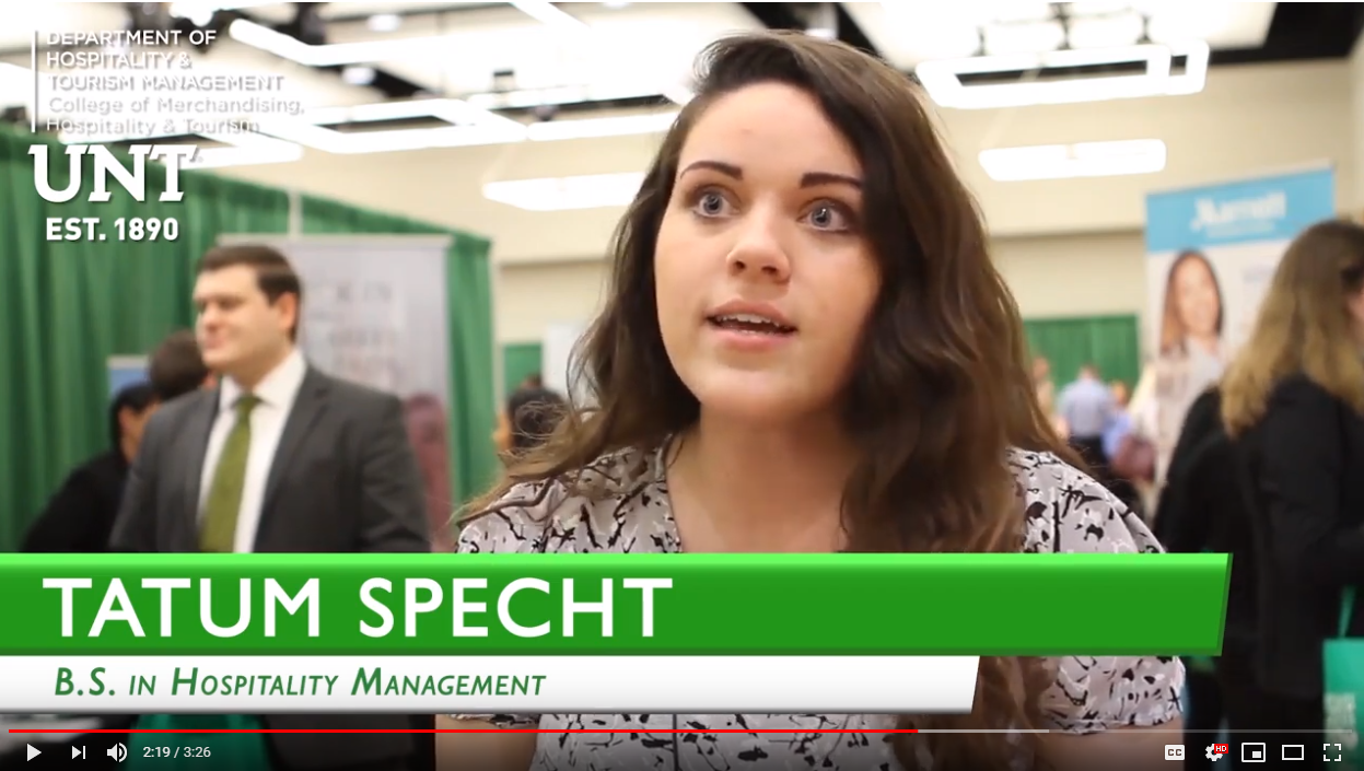 UNT HTM - Career Expo 2019 - why students love career expo?