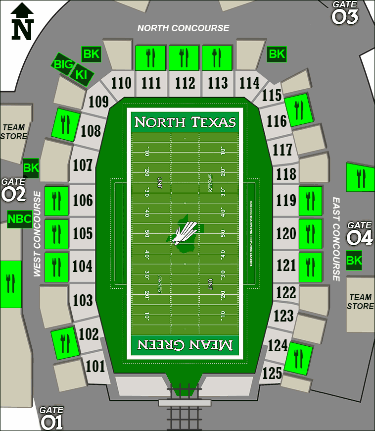 Apogee Stadium concessions map - hot chocolate