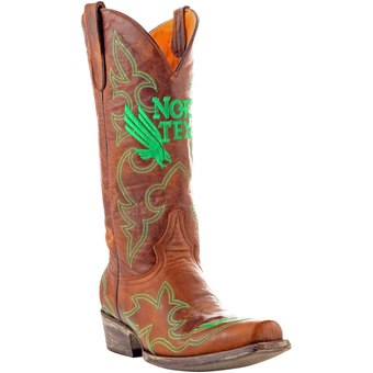 Men's Tan North Texas Mean Green 13" Original Embroidered Boots