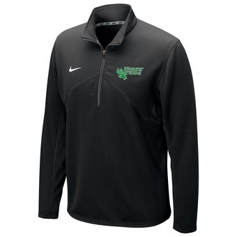 Men's Nike Black North Texas Mean Green Training Performance Quarter-Zip Pullover Jacket