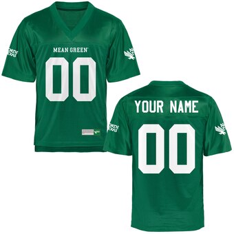 North Texas Mean Green Personalized Football Name & Number Jersey - Green