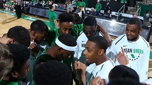 Men's Basketball Team Huddle