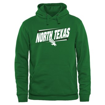 Men's Kelly Green North Texas Mean Green Double Bar Pullover Hoodie