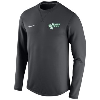 Men's Nike Anthracite North Texas Mean Green Modern Performance Crew Sweatshirt