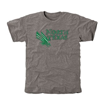 North Texas Mean Green Classic Primary Tri-Blend T-Shirt - Ash
