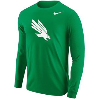 Men's Nike Kelly Green North Texas Mean Green Big Logo Performance Long Sleeve T-Shirt