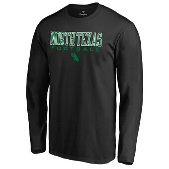 Men's Fanatics Branded Black North Texas Mean Green True Sport Football Long Sleeve T-Shirt
