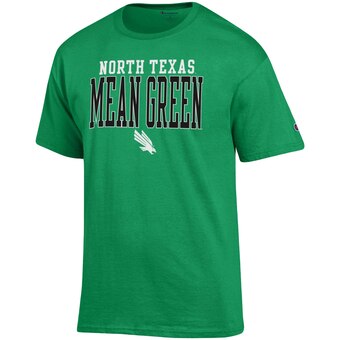 Men's Champion Kelly Green North Texas Mean Green Core Mascot T-Shirt