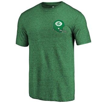 Men's Fanatics Branded Green North Texas Mean Green College Vault Left Chest Distressed Tri-Blend T-Shirt