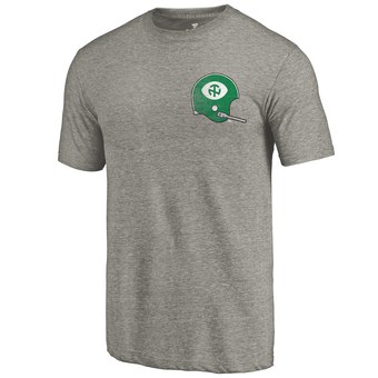 Men's Fanatics Branded Gray North Texas Mean Green College Vault Left Chest Distressed Tri-Blend T-Shirt