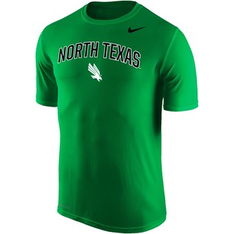 Men's Nike Kelly Green North Texas Mean Green Arch Over Logo Performance T-Shirt