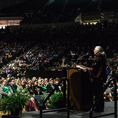 Jane Goodall Lecture at UNT coliseum