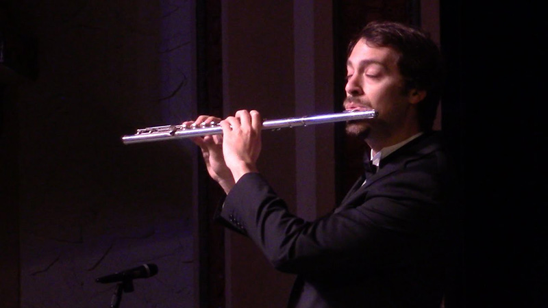 Charles Gibb performing on Flute