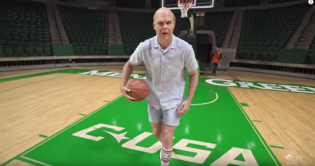 Dude Perfect on a basketball court